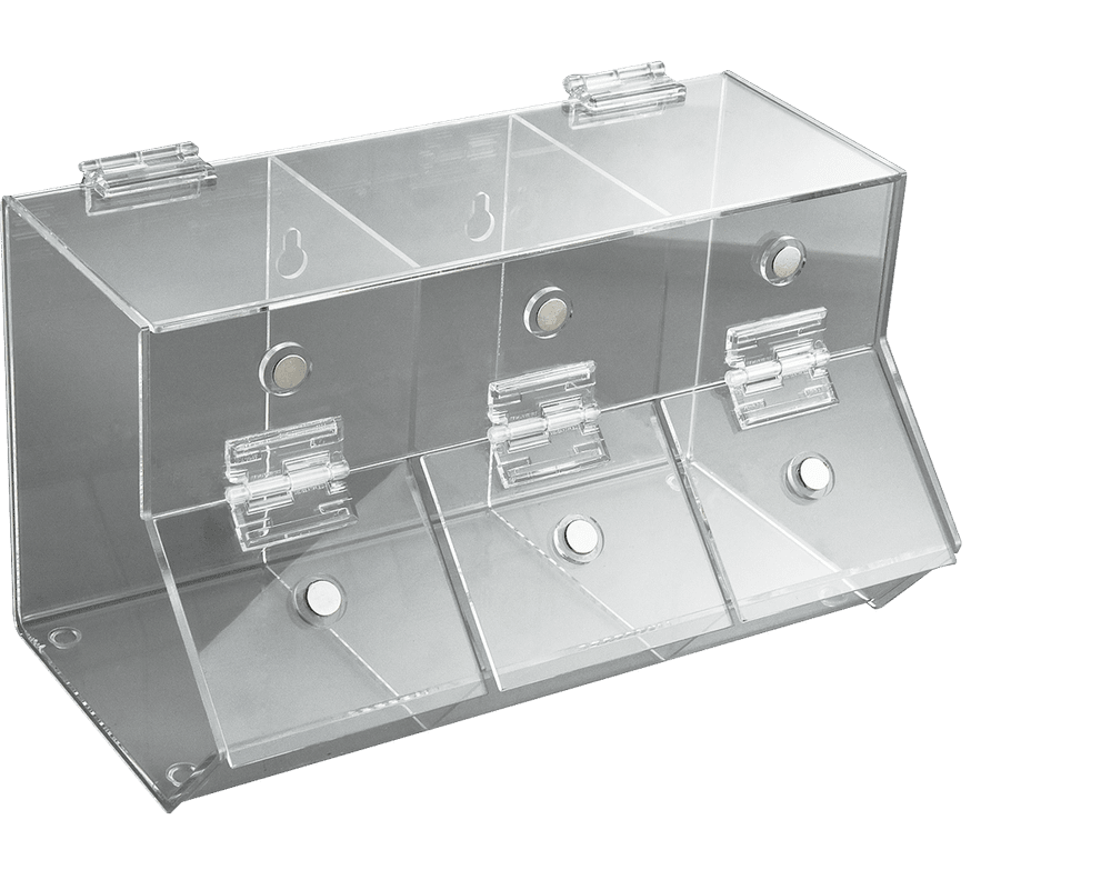 Three-Compartment Dispensing Bin